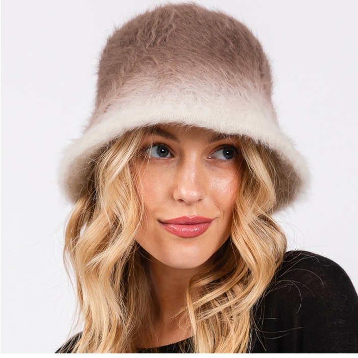 Fuzzy Ombre Bucket Hat